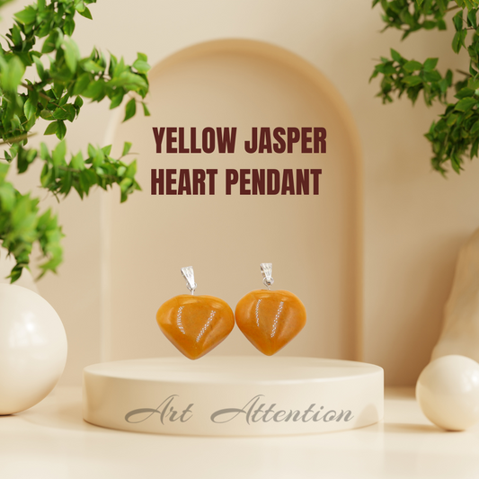 Yellow Jasper Heart Pendant