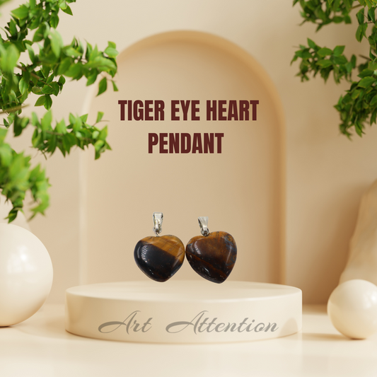 Tiger Eye Heart Pendant