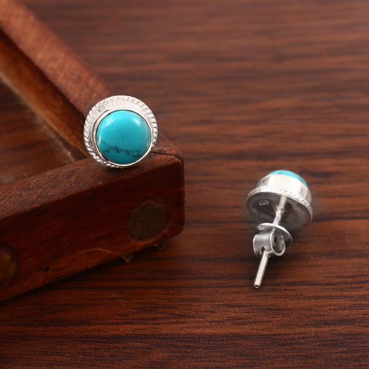 Turquoise 925 Silver Studs Earring