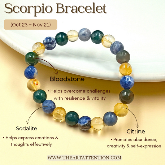 Scorpio Zodiac Crystal Bracelet