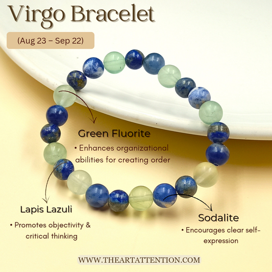 Virgo Zodiac Crystal Bracelet
