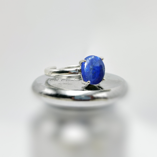 Lapis Lazuli 925 Silver Adjustable Ring